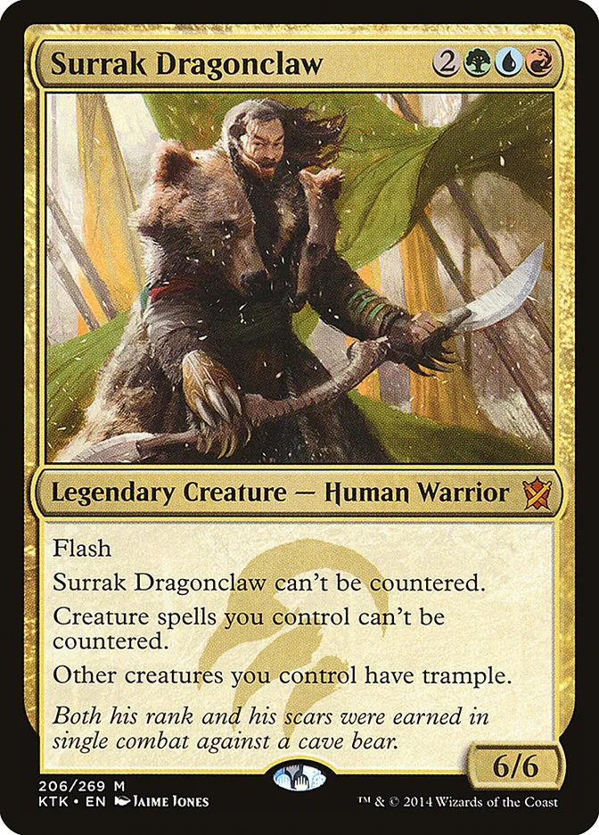 2014 Khans of Tarkir Surrak Dragonclaw #206 mythic card image