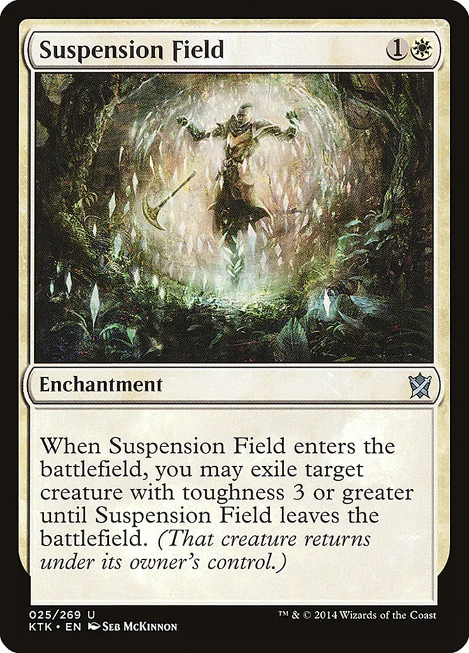 2014 Khans of Tarkir Suspension Field uncommon #25 uncommon card image