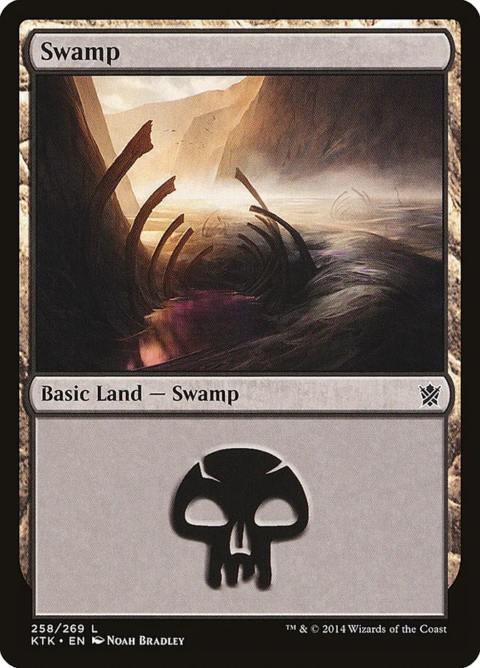 2014 Khans of Tarkir Swamp #258 common card image