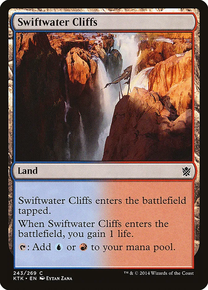 2014 Khans of Tarkir Swiftwater Cliffs #243 common card image