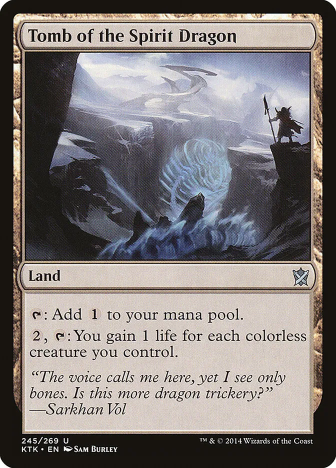 2014 Khans of Tarkir Tomb of the Spirit Dragon #245 uncommon card image