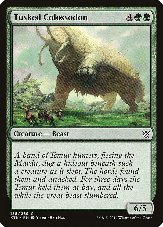 2014 Khans of Tarkir Tusked Colossodon #155 common card image