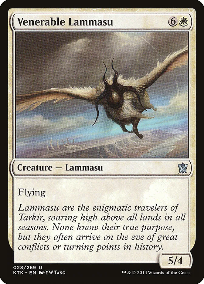 2014 Khans of Tarkir Venerable Lammasu uncommon #28 uncommon card image
