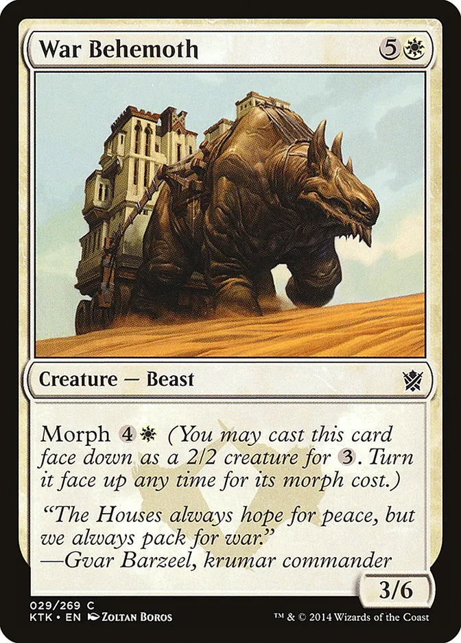 2014 Khans of Tarkir War Behemoth common #29 common card image