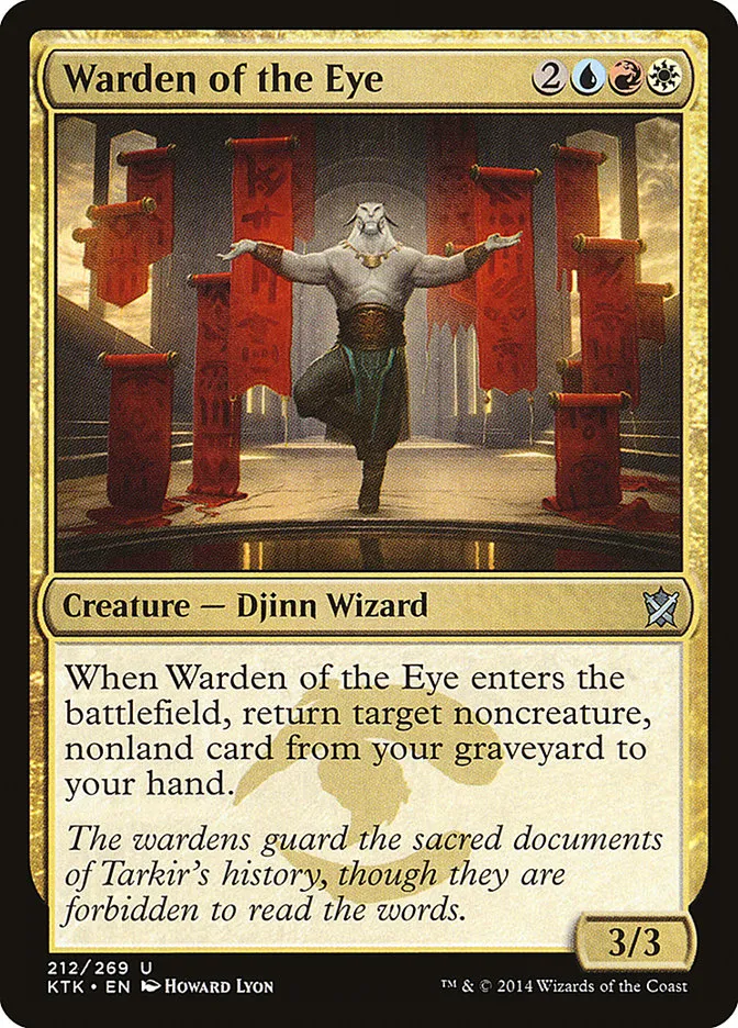 2014 Khans of Tarkir Warden of the Eye #212 uncommon card image