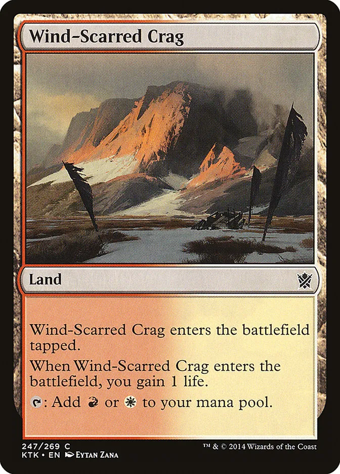 2014 Khans of Tarkir Wind-Scarred Crag common #247 common card image