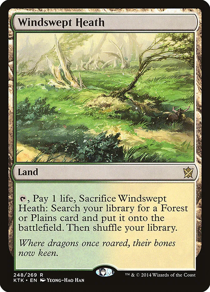 2014 Khans of Tarkir Windswept Heath [Foil] rare #248 rare card image