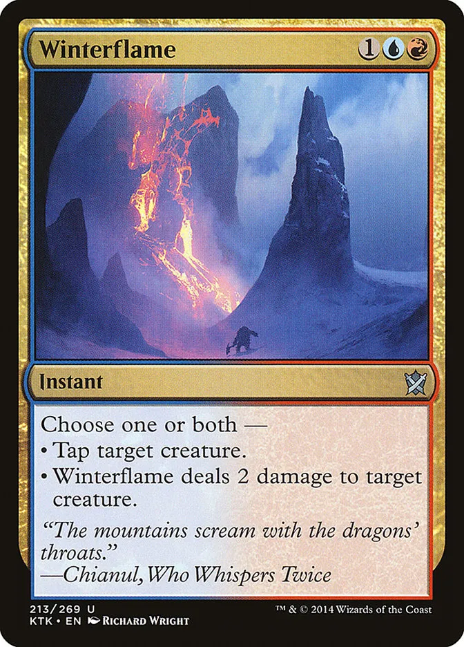 2014 Khans of Tarkir Winterflame #213 uncommon card image
