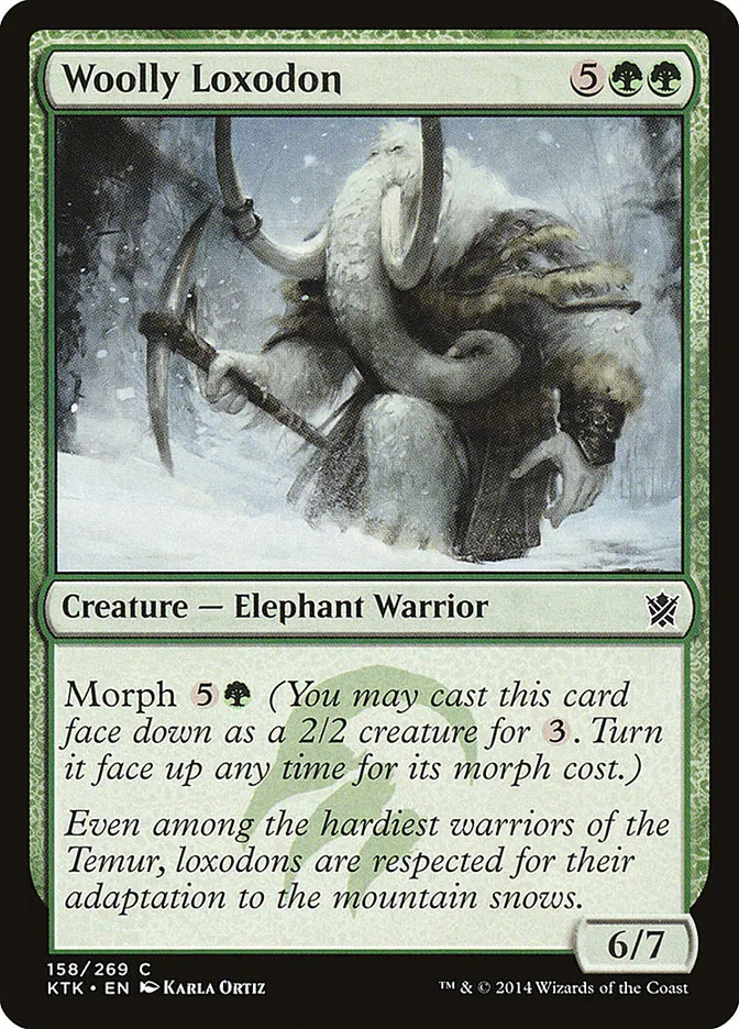 2014 Khans of Tarkir Woolly Loxodon #158 common card image