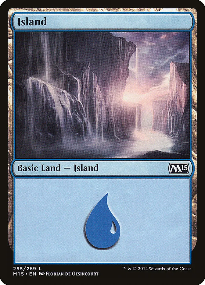 2014 Magic 2015 Island common #255 common card image