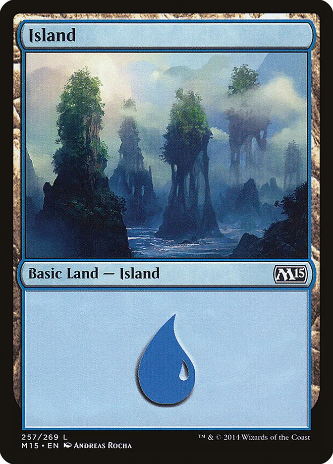 2014 Magic 2015 Island common #257 common card image