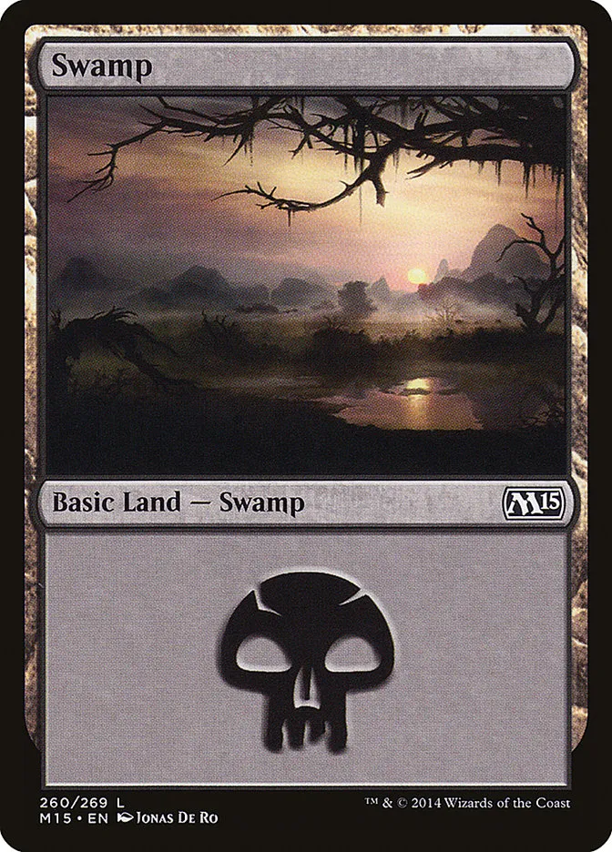 2014 Magic 2015 Swamp common #260 common card image