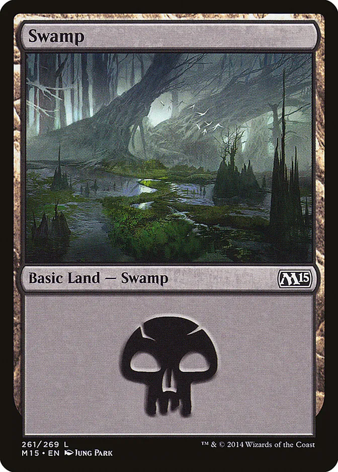 2014 Magic 2015 Swamp common #261 common card image
