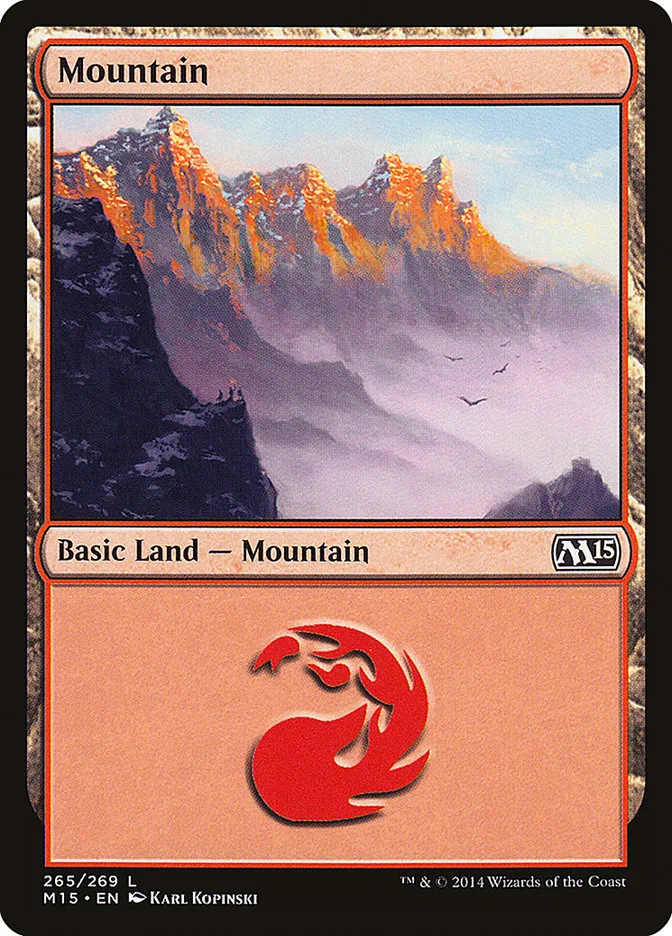 2014 Magic 2015 Mountain common #265 common card image