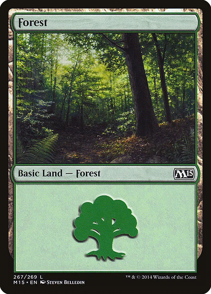2014 Magic 2015 Forest common #267 common card image