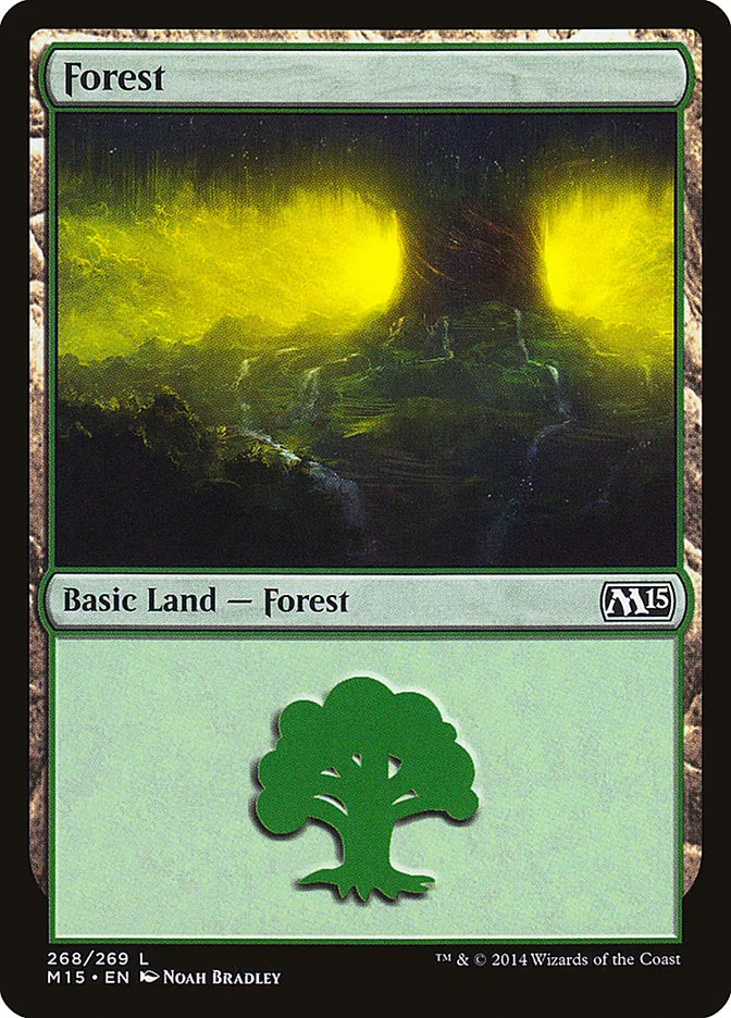 2014 Magic 2015 Forest common #268 common card image
