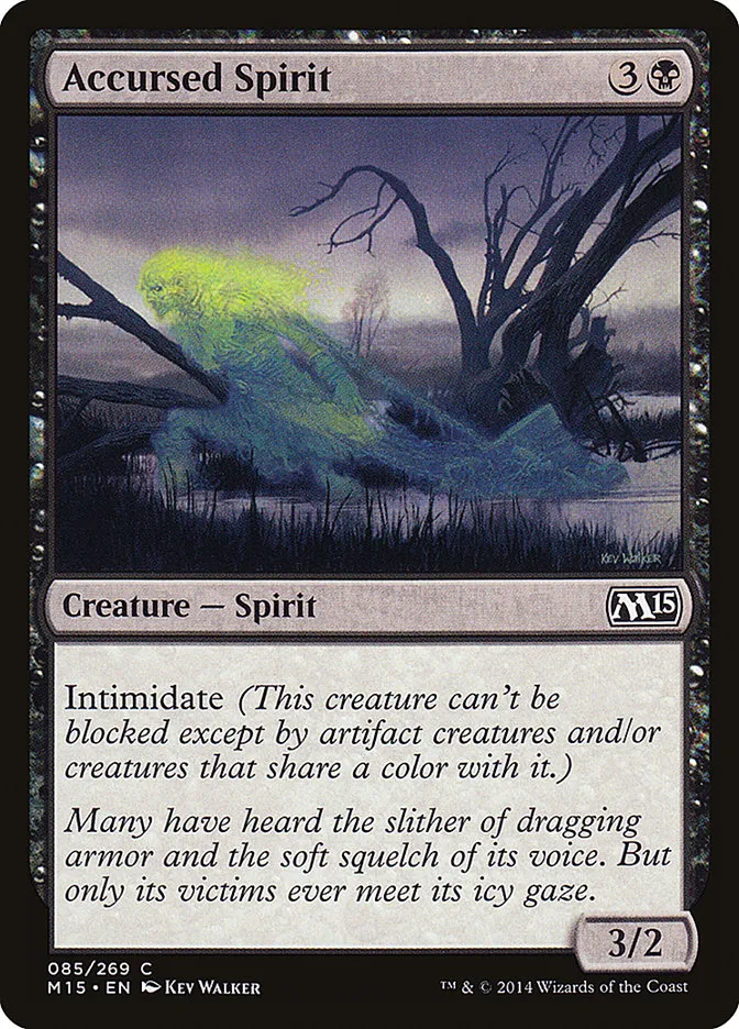 2014 Magic 2015 Accursed Spirit common #85 common card image