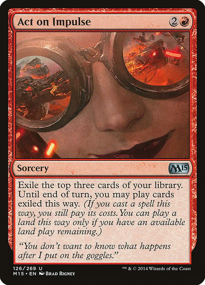 2014 Magic 2015 Act on Impulse uncommon #126 uncommon card image