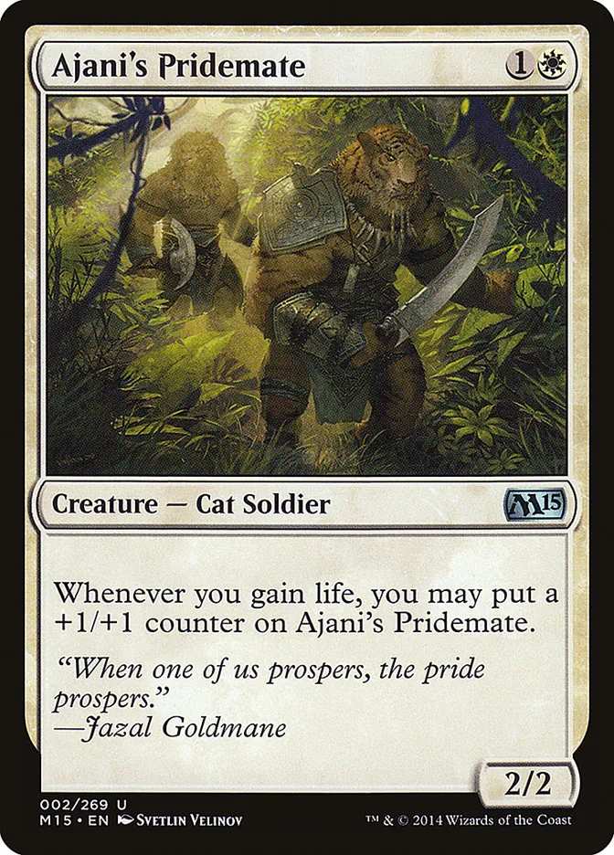 2014 Magic 2015 Ajani's Pridemate uncommon #2 uncommon card image