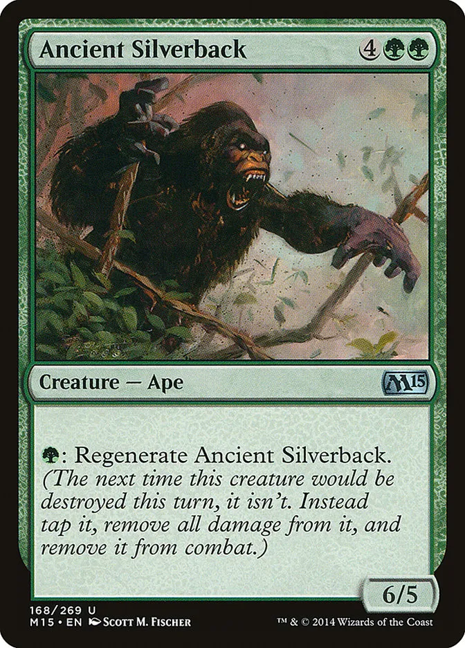 2014 Magic 2015 Ancient Silverback uncommon #168 uncommon card image