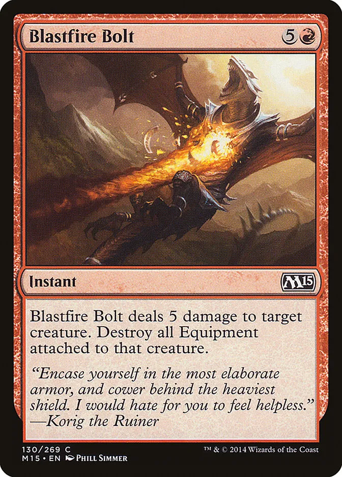 2014 Magic 2015 Blastfire Bolt common #130 common card image