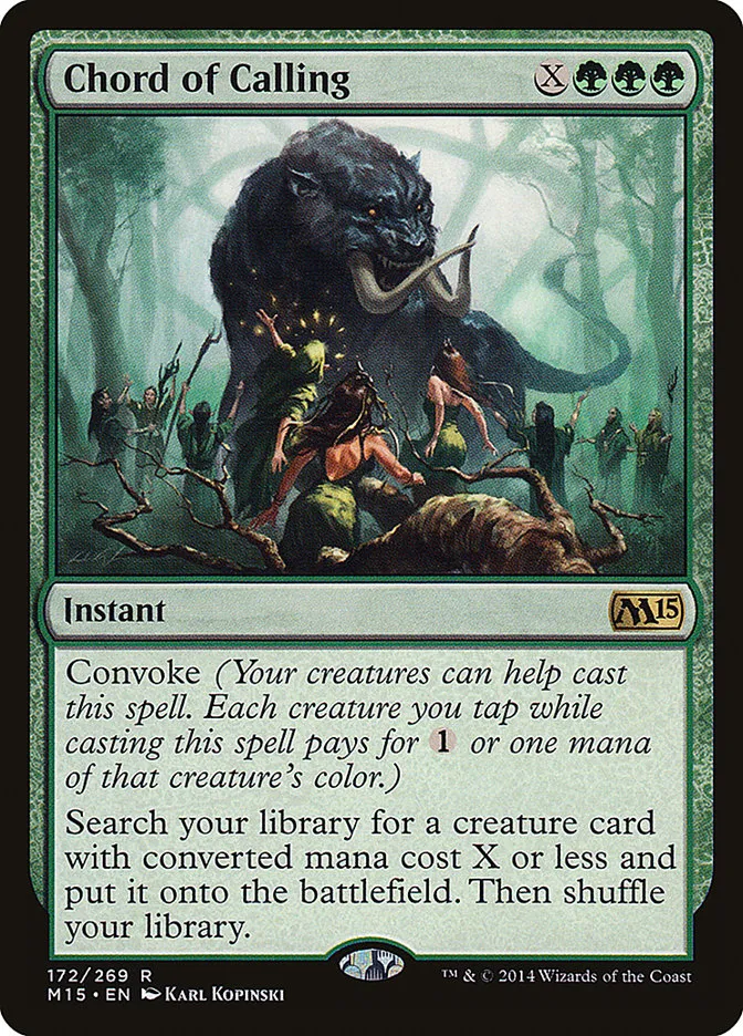 2014 Magic 2015 Chord of Calling #172 rare card image