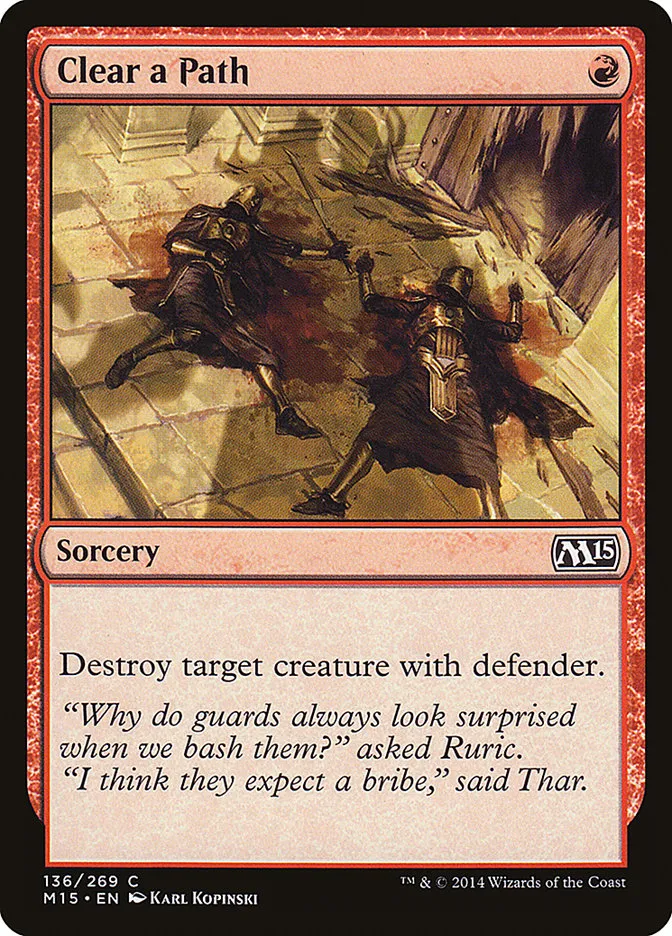 2014 Magic 2015 Clear a Path common #136 common card image
