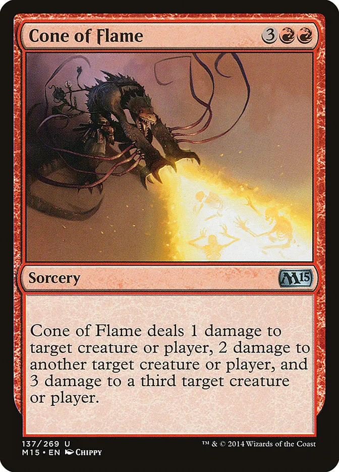 2014 Magic 2015 Cone of Flame uncommon #137 uncommon card image