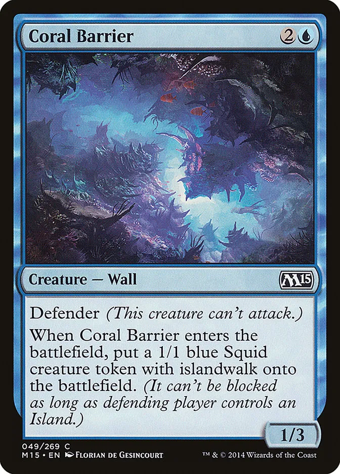 2014 Magic 2015 Coral Barrier common #49 common card image