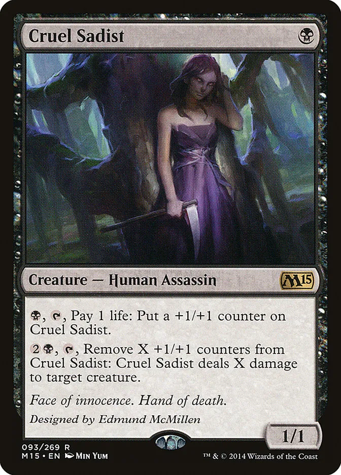 2014 Magic 2015 Cruel Sadist #93 rare card image