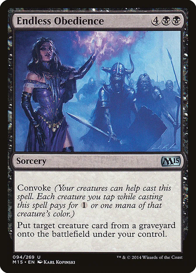 2014 Magic 2015 Endless Obedience uncommon #94 uncommon card image