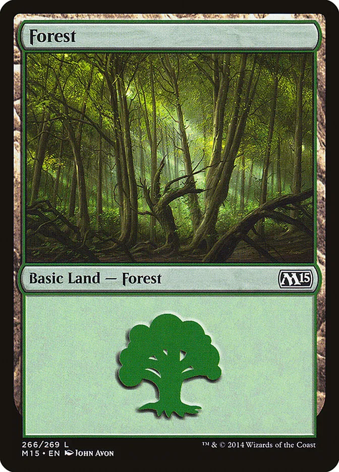 2014 Magic 2015 Forest common #266 common card image