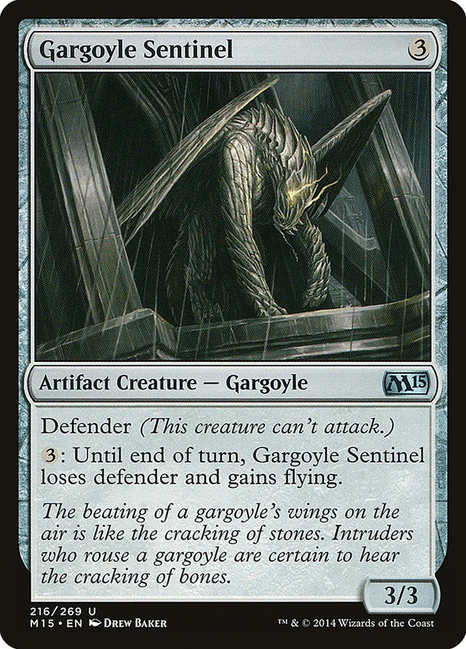 2014 Magic 2015 Gargoyle Sentinel uncommon #216 uncommon card image