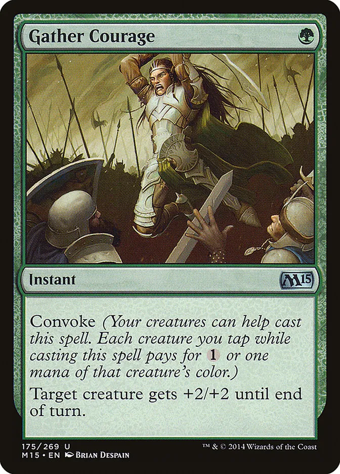 2014 Magic 2015 Gather Courage uncommon #175 uncommon card image