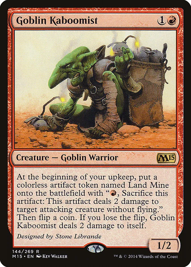 2014 Magic 2015 Goblin Kaboomist rare #144 rare card image