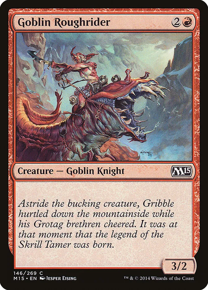 2014 Magic 2015 Goblin Roughrider common #146 common card image