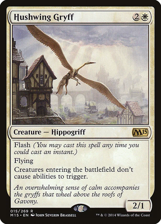2014 Magic 2015 Hushwing Gryff #15 rare card image