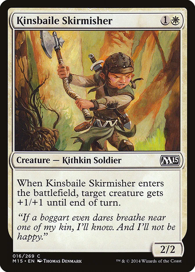 2014 Magic 2015 Kinsbaile Skirmisher common #16 common card image