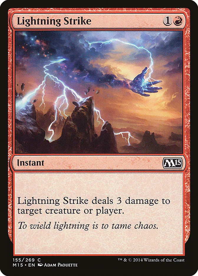 2014 Magic 2015 Lightning Strike common #155 common card image