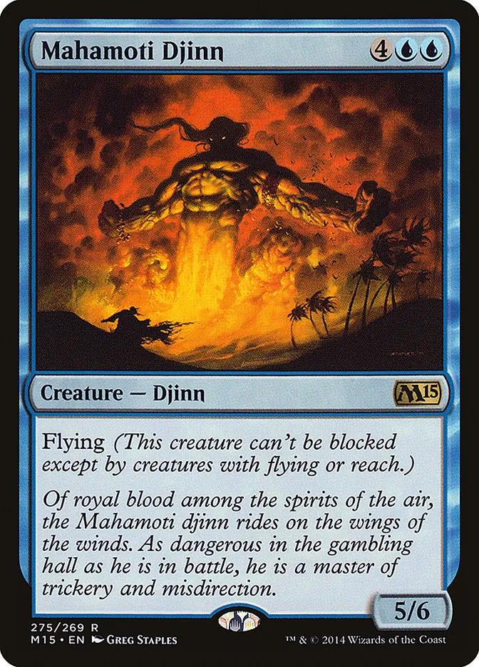 2014 Magic 2015 Mahamoti Djinn #275 rare card image