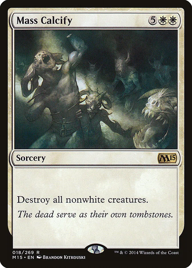 2014 Magic 2015 Mass Calcify rare #18 rare card image