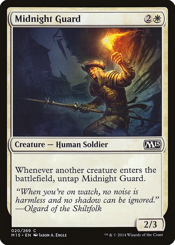 2014 Magic 2015 Midnight Guard common #20 common card image