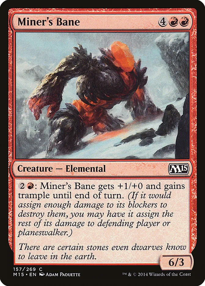 2014 Magic 2015 Miner's Bane common #157 common card image