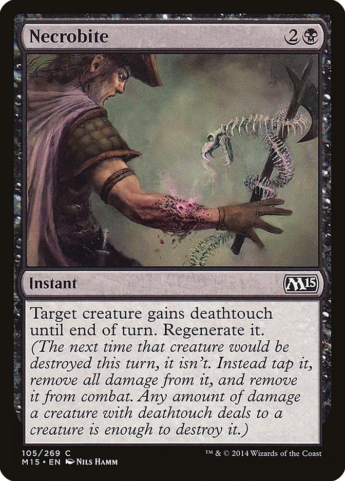 2014 Magic 2015 Necrobite common #105 common card image