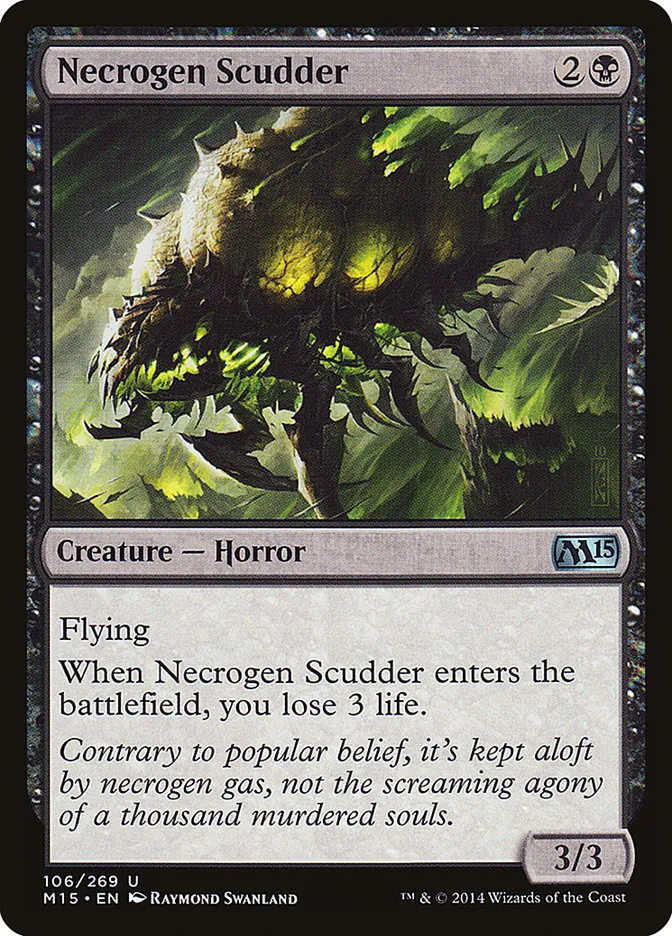 2014 Magic 2015 Necrogen Scudder uncommon #106 uncommon card image