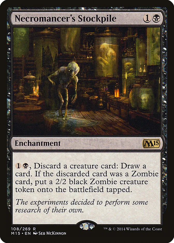 2014 Magic 2015 Necromancer's Stockpile #108 rare card image