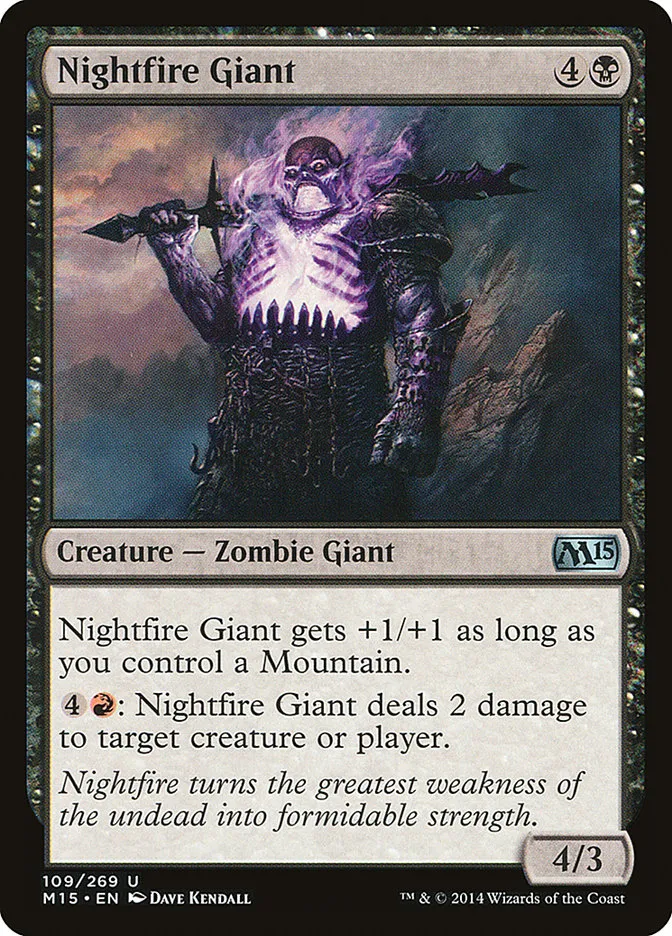 2014 Magic 2015 Nightfire Giant uncommon #109 uncommon card image