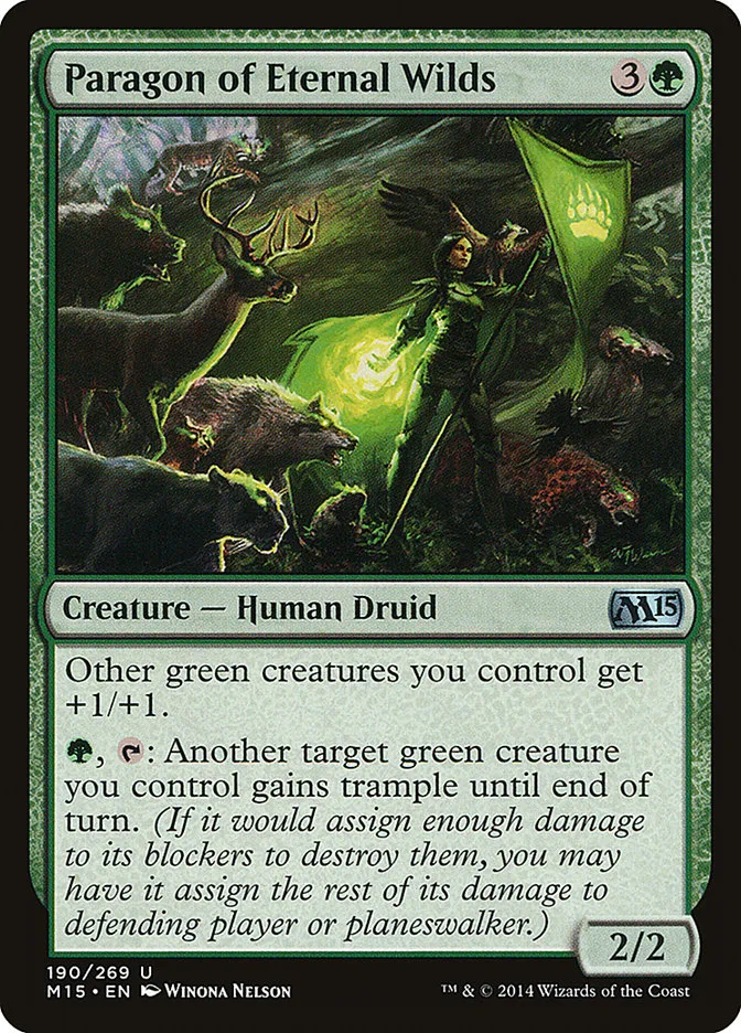 2014 Magic 2015 Paragon of Eternal Wilds #190 uncommon card image