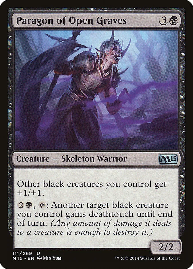 2014 Magic 2015 Paragon of Open Graves #111 uncommon card image