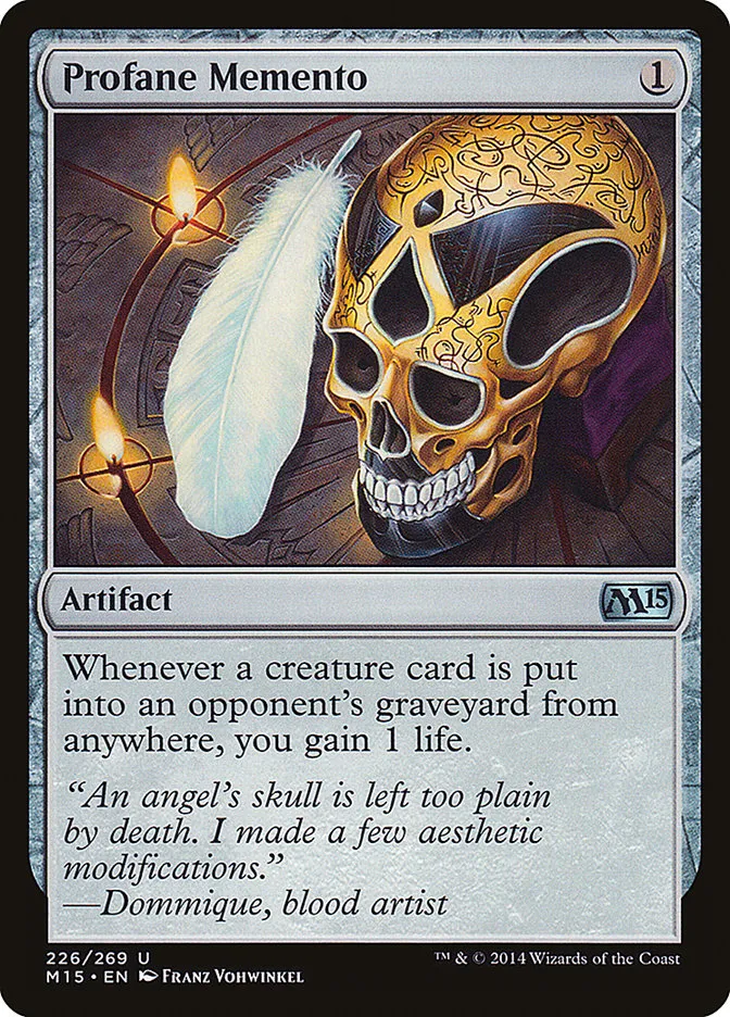 2014 Magic 2015 Profane Memento uncommon #226 uncommon card image